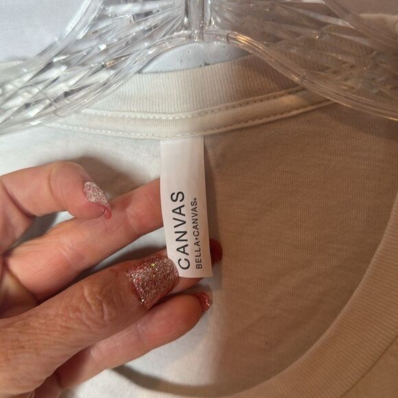 In My Chiefs Era Bella Canvas White and Red Short Sleeve T-shirt. Size Medium. - Picture 3 of 4